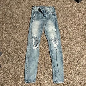womens american eagle jeans, size 0